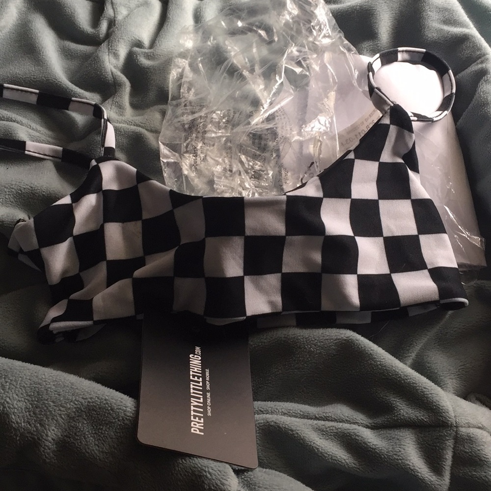 Checkered bikini top